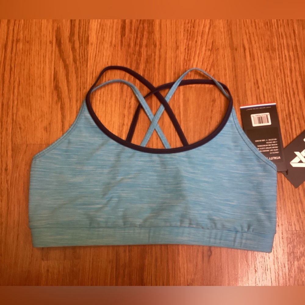 4 Laps Vitality Sports Bra, River Blue Space Dye, size Medium, NWT